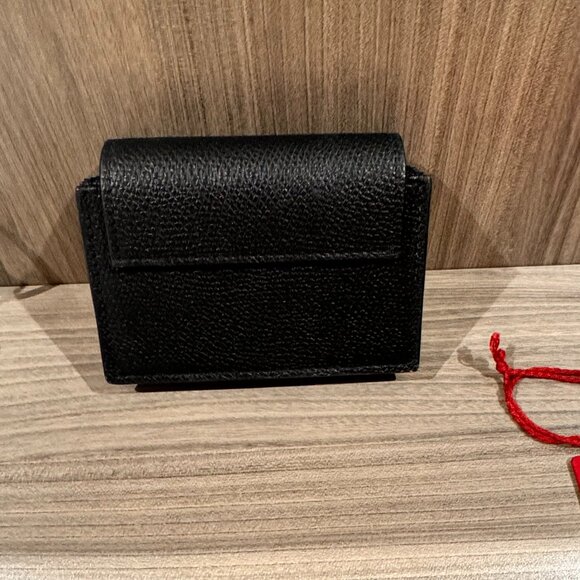 Valentino Garavani V-Logo Signature Leather Card Case in Black Brand New w/tags - Picture 5 of 8